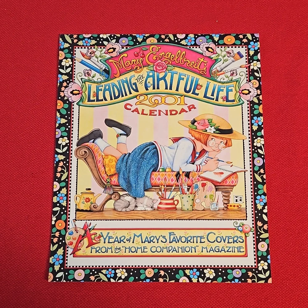 Lot of 3 Mary Englebreit calendars 2001 and 2002 NEW craft card making read